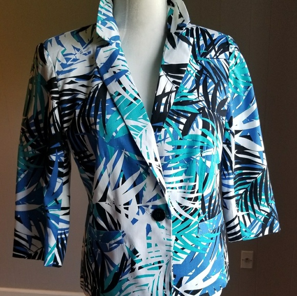 Kim Rogers Jackets & Blazers - Tropical print multicolored blazer